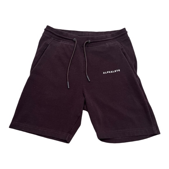 Alphalete Shorts dark plum color Stretch Waistband Drawstring waist mens size M - Picture 1 of 10